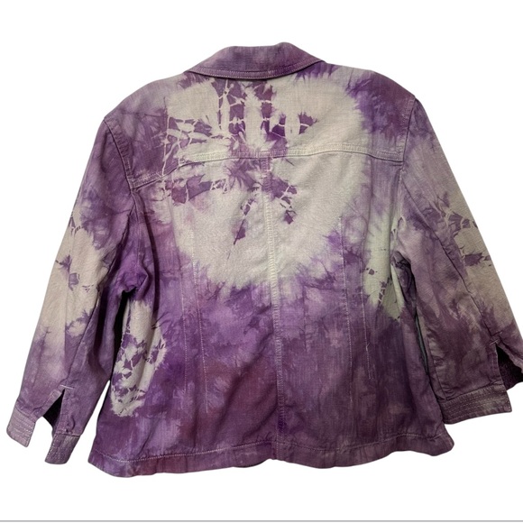 J. Jill Purple Blazer with Artistic Pattern - Picture 2 of 10